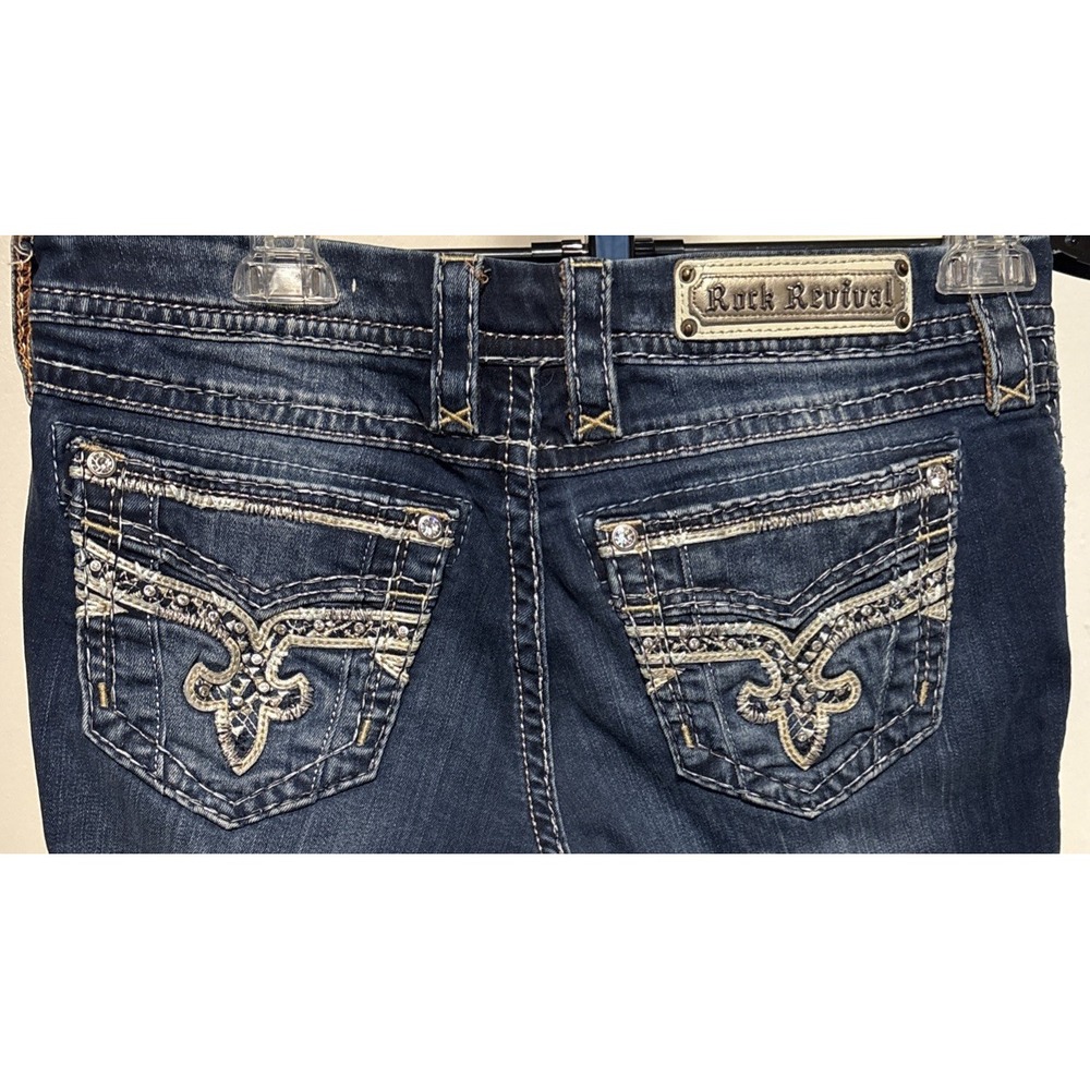 Womens Rock Revival jeans size 29 Boris Boot Diamond sequins MSRP $179 - Picture 1 of 13